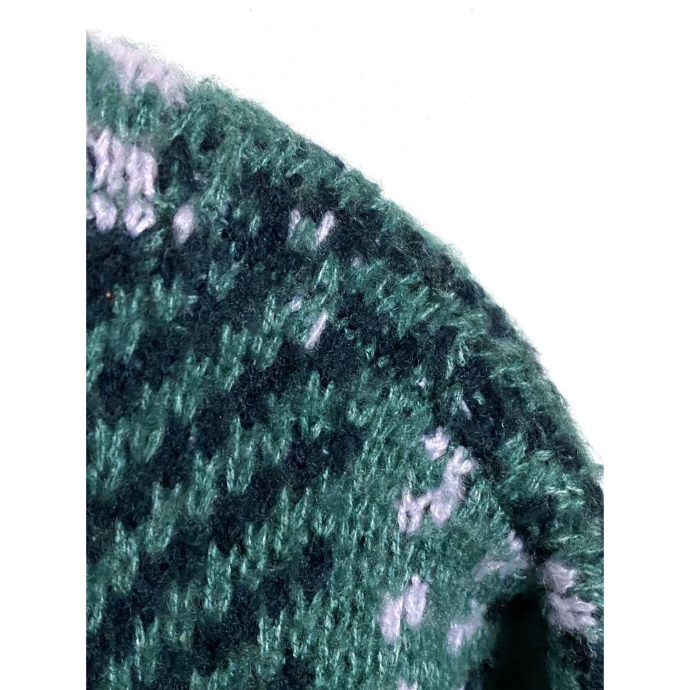 Abercrombie & Fitch Plaid Cropped Sweater Women XS Green Blue Preppy Comfort Y2K - Picture 3 of 5